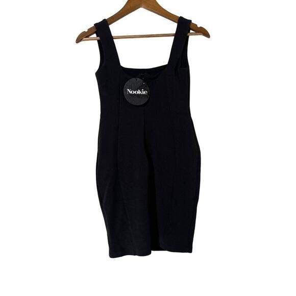 Nookie NWT · XS · Taylor Mini Dress · Square Neck · Bodycon Stretch Knit Black - Picture 4 of 8
